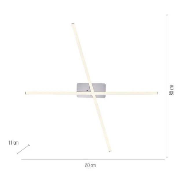 LED-Deckenleuchte, Stahl, Fernbedienung, dimmbar, RGB, CCT