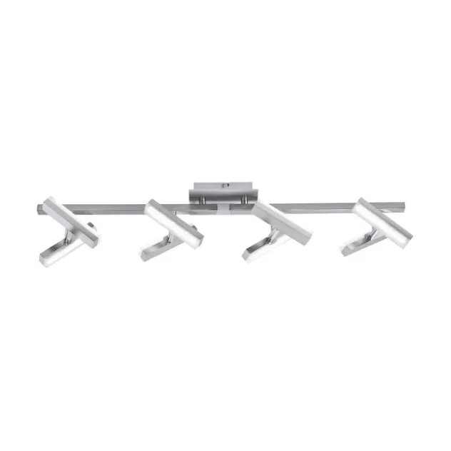 LED-Deckenleuchte, Stahl, 8flammig, drehbare Leuchtenköpfe, modernes Design