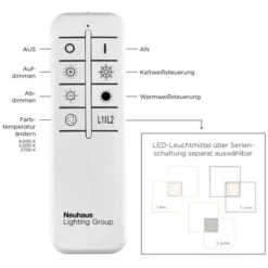LED Deckenleuchte, stahl, modern, CCT Farbmanagement