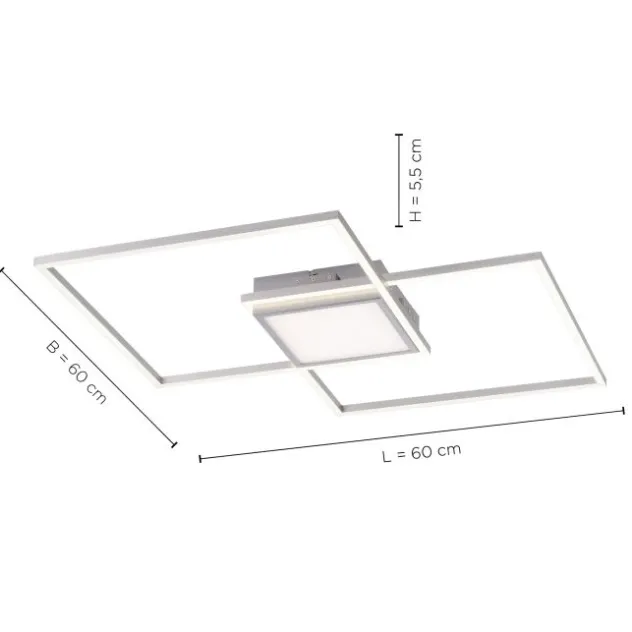 LED Deckenleuchte, stahl, modern, CCT Farbmanagement