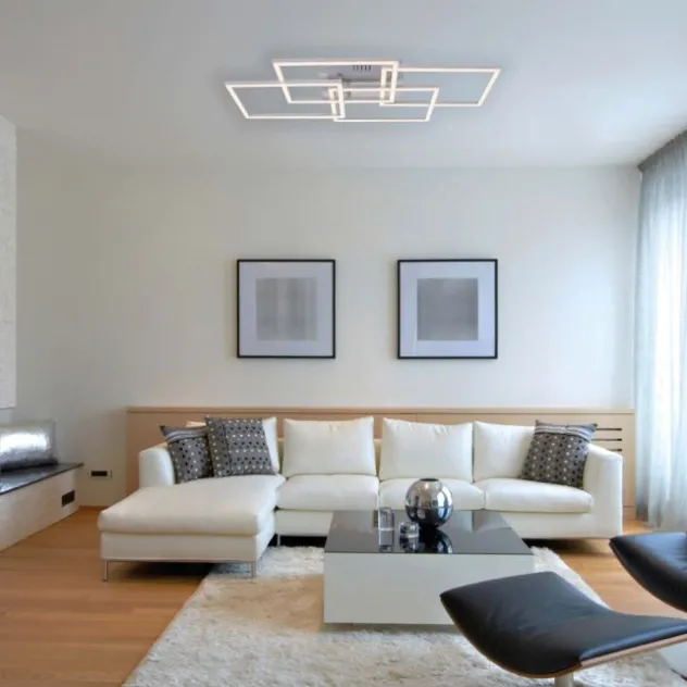 LED Deckenleuchte, stahl, modernes Design, inkl. Memory Funktion, dimmbar