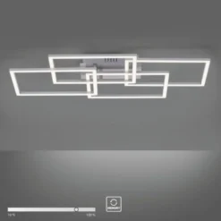 LED Deckenleuchte, stahl, modernes Design, inkl. Memory Funktion, dimmbar