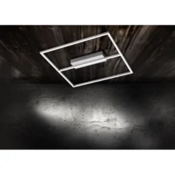 LED-Deckenleuchte, Stahl, quadratisch 45x45cm, dimmbar, flach, filigran