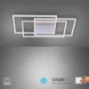 LED-Deckenleuchte, stahl, warmweiße Lichtfarbe, inkl. Dimmfunktion, modern