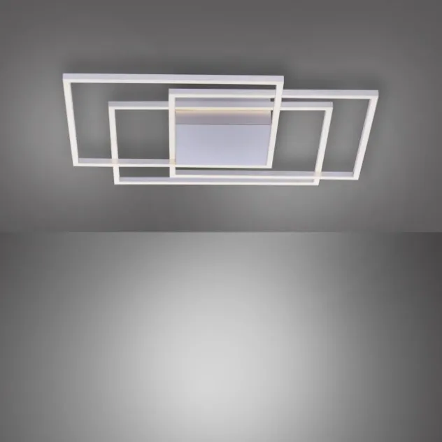 LED-Deckenleuchte, stahl, warmweiße Lichtfarbe, inkl. Dimmfunktion, modern