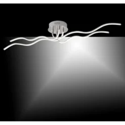 LED-Deckenleuchte, stahl, Wellenform, warmweiße Lichtfarbe, energiesparend