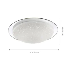 LED-Deckenleuchte, Sternenhimmeloptik, Lichtfarbsteuerung, dimmbar, modern