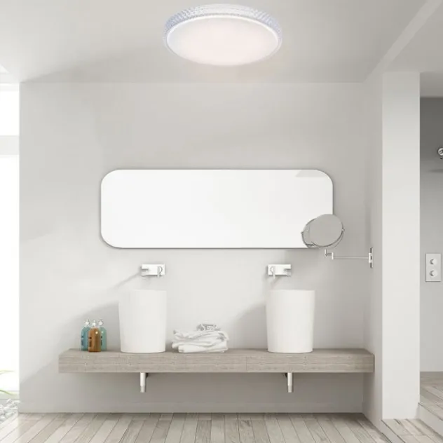 LED-Deckenleuchte, Sternenhimmeloptik, Ø 60mm, Lichtfarbsteuerung, dimmbar
