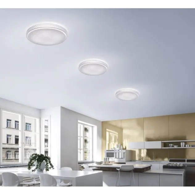 LED-Deckenleuchte, Sternenhimmeloptik, Ø 60mm, Lichtfarbsteuerung, dimmbar