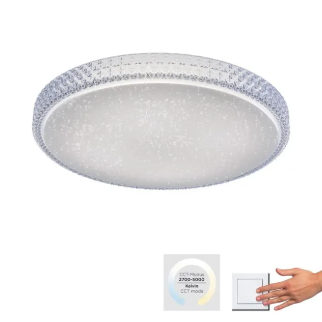 LED-Deckenleuchte, Sternenhimmeloptik, Ø 60mm, Lichtfarbsteuerung, dimmbar