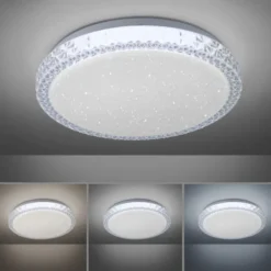 LED-Deckenleuchte, Sternenhimmeloptik, Lichtfarbsteuerung, Memory Funktion