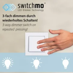 LED Deckenleuchte 3 Stufen Dimmer weiß Memoryfunktion Schlafzimmer