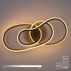 LED Deckenleuchte TWIST, sand, höhenverstellbar, Memoryfunktion