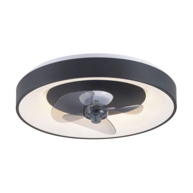 LED Deckenleuchte Ventialtor schwarz mit Timer dimmbar Memoryfunktion