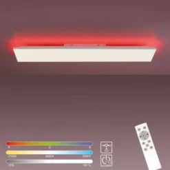 LED Deckenleuchte, weiß, CCT, RGB, Fernbedienung, dimmbar