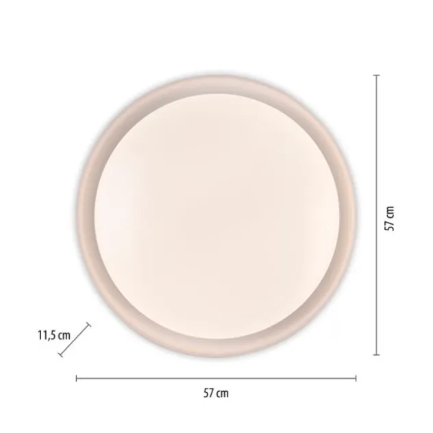 LED Deckenleuchte weiß D=58cm dimmbar Fernbedienung CCT