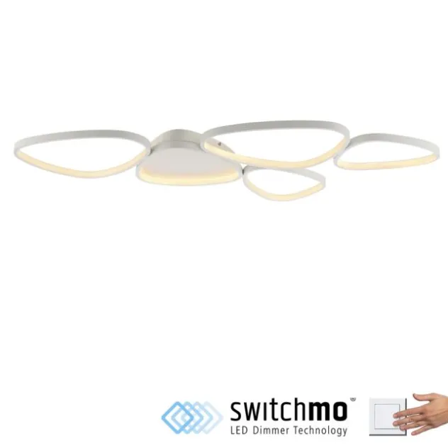 LED Deckenleuchte weiß dimmbar in 3 Stufen Memoryfunktion Wohnzimmer