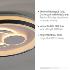 LED Deckenleuchte weiß dimmbar Switchmo Technik elegantes Design