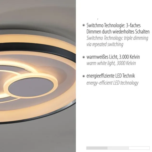 LED Deckenleuchte weiß dimmbar Switchmo Technik elegantes Design