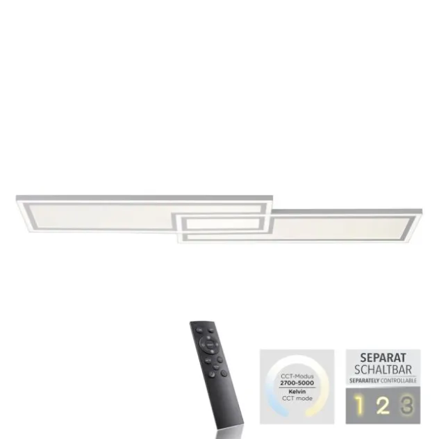 LED Deckenleuchte weiß flach 110x28 Fernbedienung dimmbar CCT Farbsteuerung