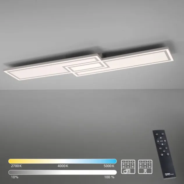 LED Deckenleuchte weiß flach 110x28 Fernbedienung dimmbar CCT Farbsteuerung