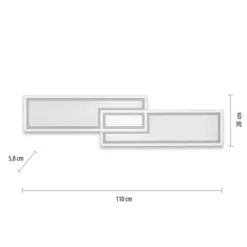 LED Deckenleuchte weiß flach 110x28 Fernbedienung dimmbar CCT Farbsteuerung