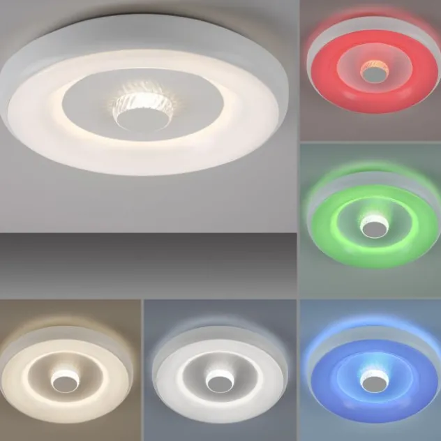 LED Deckenleuchte weiß Kristalllichtspiel Ferndbedienung dimmbar App
