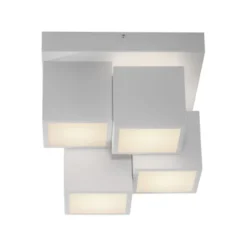 LED Deckenleuchte weiß modern Würfel Form warmweiß Wohnzimmer