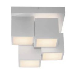 LED Deckenleuchte weiß modern Würfel Form warmweiß Wohnzimmer