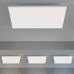 LED Deckenleuchte, weiß, quadratisch, Fernbedienung, dimmbar, modern