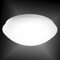 LED Deckenleuchte, weiß, rund, Kunststoffschirm, klassisch