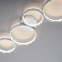 LED Deckenleuchte weiß rund 3 Stufen Dimmer moderne Wohnlampe