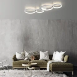 LED Deckenleuchte weiß rund 3 Stufen Dimmer moderne Wohnlampe