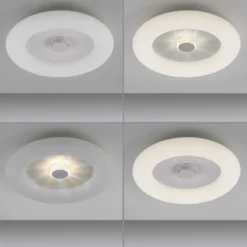 LED Deckenleuchte weiß rund 50x50 Kristalleffekte dimmbar steuerbar CCT