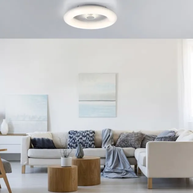 LED Deckenleuchte weiß rund 50x50 Kristalleffekte dimmbar steuerbar CCT