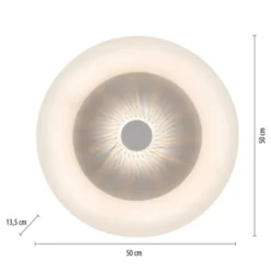 LED Deckenleuchte weiß rund 50x50 Kristalleffekte dimmbar steuerbar CCT