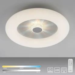 LED Deckenleuchte weiß rund 50x50 Kristalleffekte dimmbar steuerbar CCT