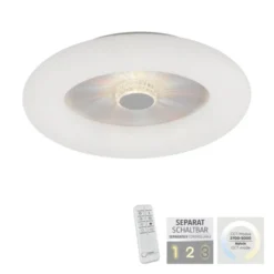 LED Deckenleuchte weiß rund 50x50 Kristalleffekte dimmbar steuerbar CCT