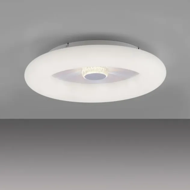 LED Deckenleuchte weiß rund 50x50 Kristalleffekte dimmbar steuerbar CCT