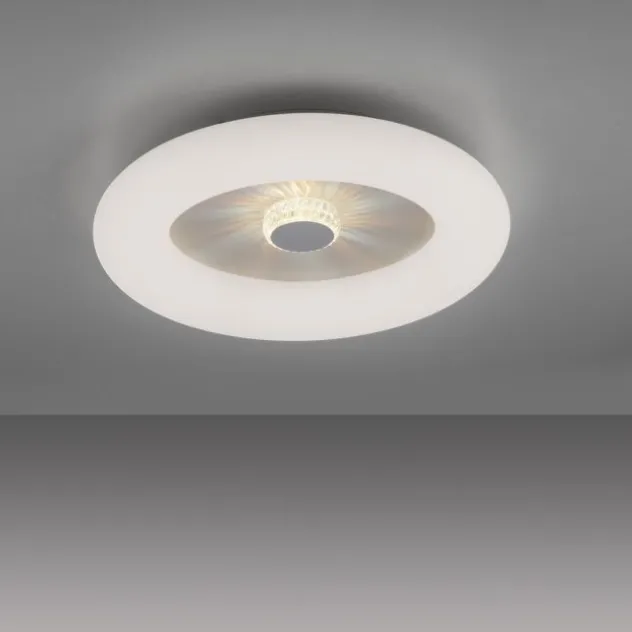 LED Deckenleuchte weiß rund 50x50 Kristalleffekte dimmbar steuerbar CCT