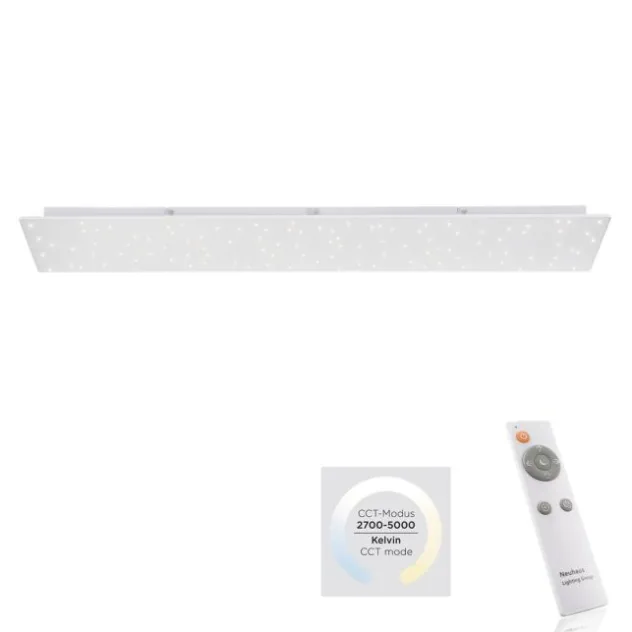 LED Deckenleuchte, weiß, Sternenhimmel-Optik, Farbtemperatursteuerung