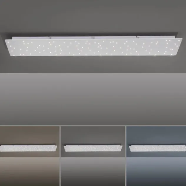 LED Deckenleuchte, weiß, Sternenhimmel-Optik, Farbtemperatursteuerung