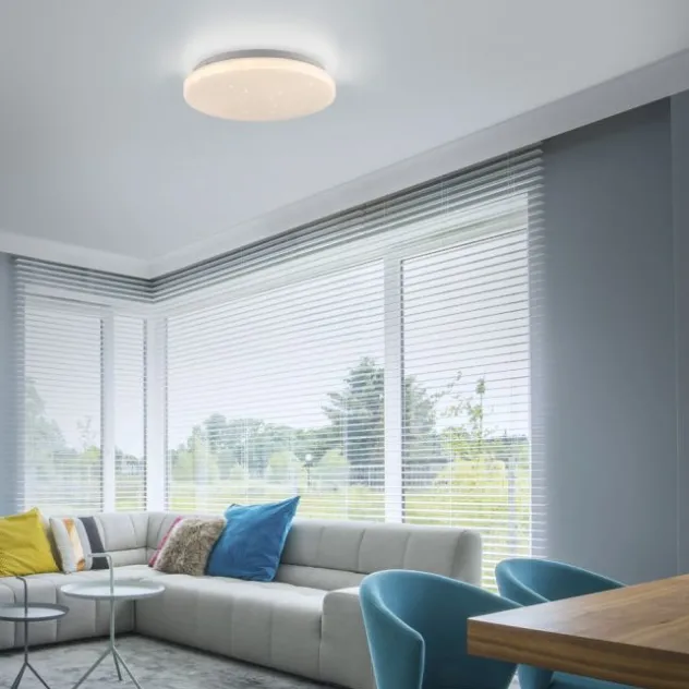 LED Deckenleuchte weiß Sternenhimmeloptik D=22 warmweiß 3000K