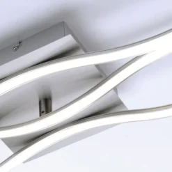 LED-Deckenleuchte, Wellenform, stahl, modern, 3 Lichtbänder, modern, Wave