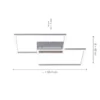 LED-Deckenleuchte, 75,5x56,2cm, CCT-Farbmanagement, Fernbedienung, Memory Funktion