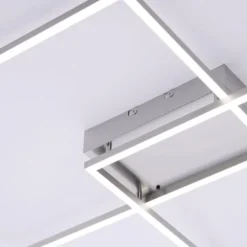 LED-Deckenleuchte, 75,5x56,2cm, CCT-Farbmanagement, Fernbedienung, Memory Funktion