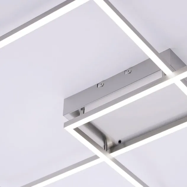 LED-Deckenleuchte, 75,5x56,2cm, CCT-Farbmanagement, Fernbedienung, Memory Funktion