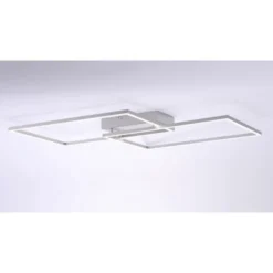 LED-Deckenleuchte, 75,5x56,2cm, CCT-Farbmanagement, Fernbedienung, Memory Funktion