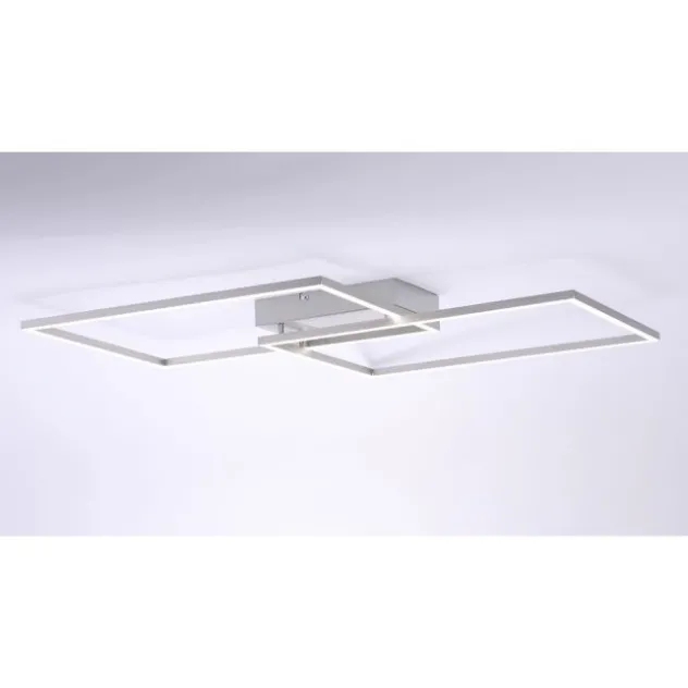 LED-Deckenleuchte, 75,5x56,2cm, CCT-Farbmanagement, Fernbedienung, Memory Funktion