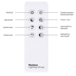 LED-Deckenleuchte, 110x25cm, Fernbedienung, dimmbar, Holzdekor, CCT Farbmanagement,